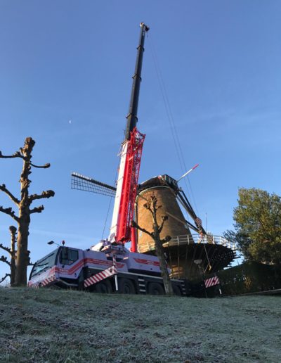 telekraan bij onderhoud molen